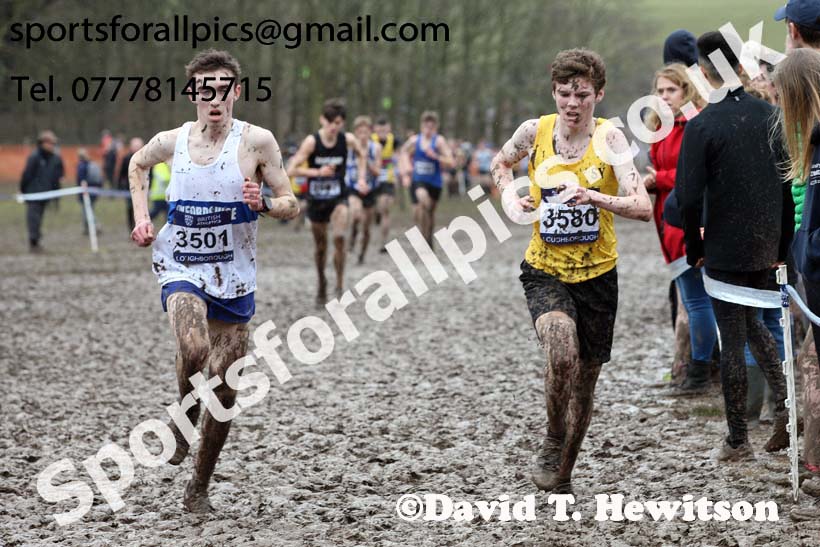 Mens under-17s 2018 British Inter Counties Cross Country Champs., Prestwold Hall, Loughborough. Photo: David T. Hewitson/Sports for All Pics
